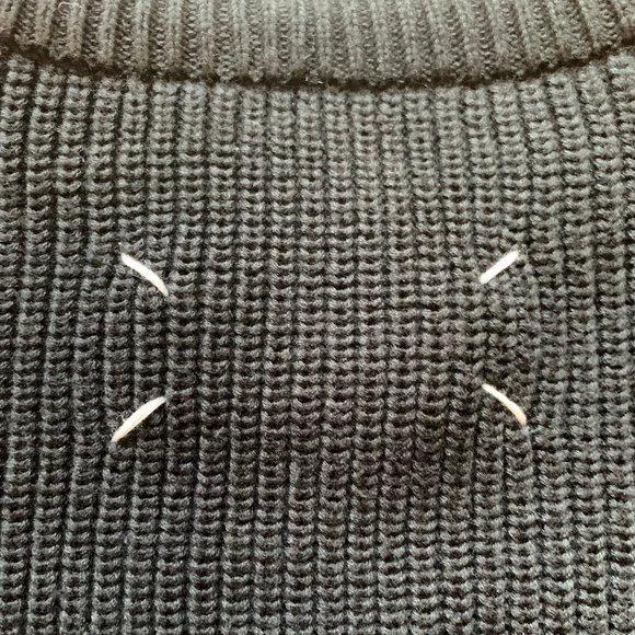 Maison Margiela Black Ribbed Knit Sweater - Picture 3 of 6